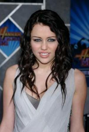 Miley Cyrus Black Curly Hairstyle