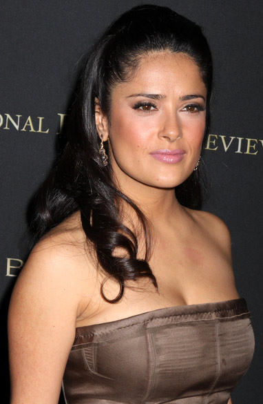 Salma Hayek Half Updo Hairstyle