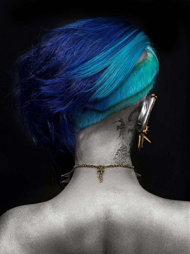 Blue Short Avant Hairstyle