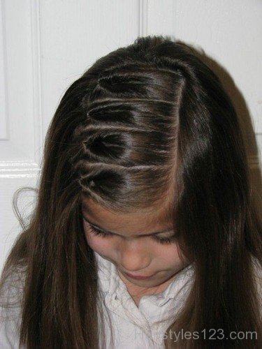 Long Straight Hairstyle For Kids