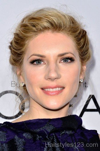 Attractive Updo Hairstyle Of Katheryn Winnick