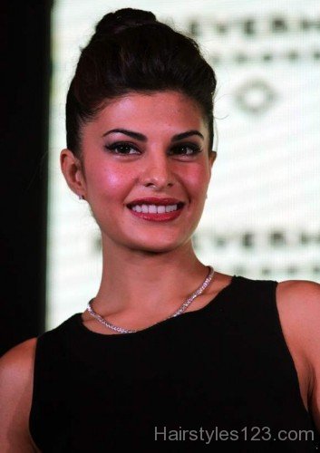 Jacqueline Fernandez Updo Hairstyle