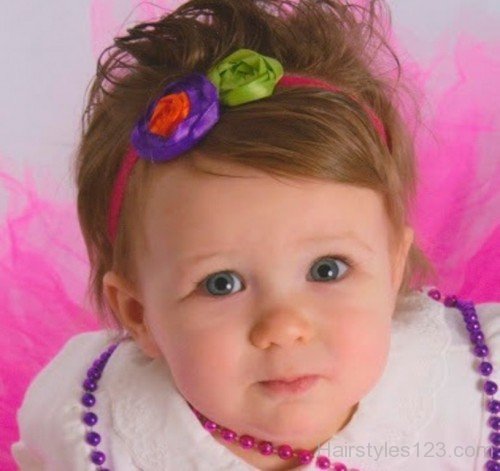 Cute Baby Girl Brown Hair-bg419