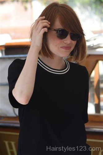 Emma Stone Short Bob Hairstyle-em20bl20